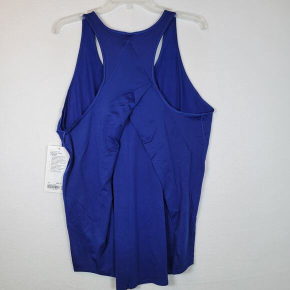 Lululemon Womens Essential Tank Top Shirt Size 14 Blue Pleated Yoga Athleisure - Picture 7 of 7